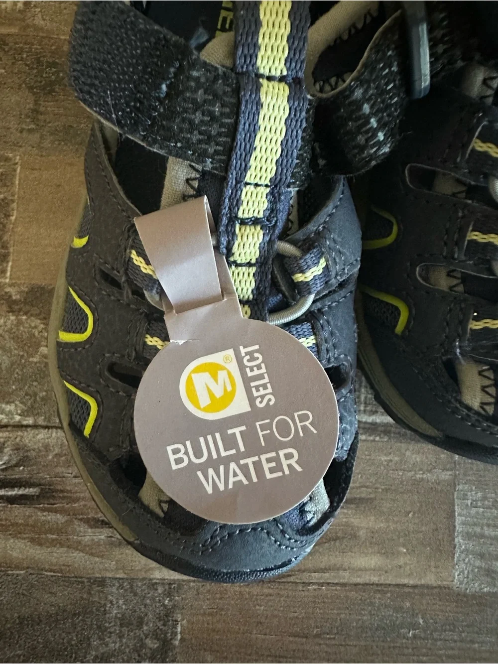 Merrell Kids Navy and Yellow Water Sandals